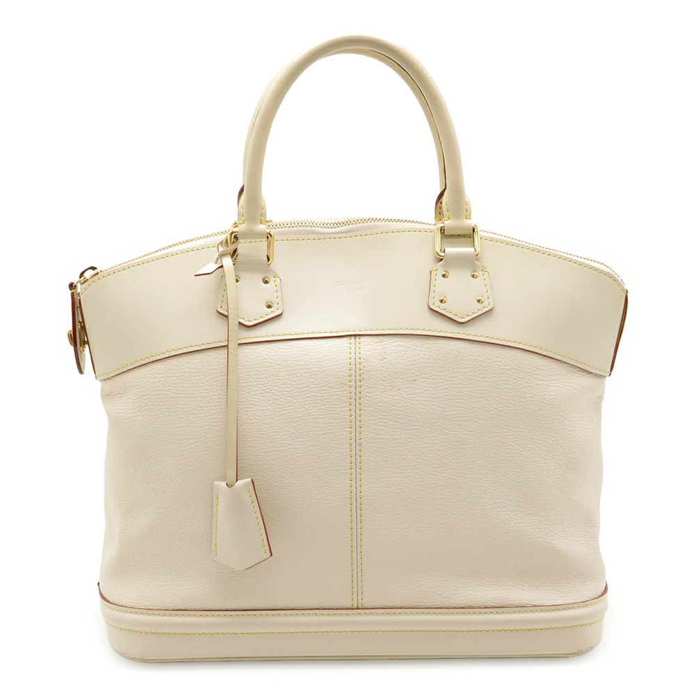 LOUIS VUITTON Suhali Lockit Handbag Tote Bag Leather Blanc White